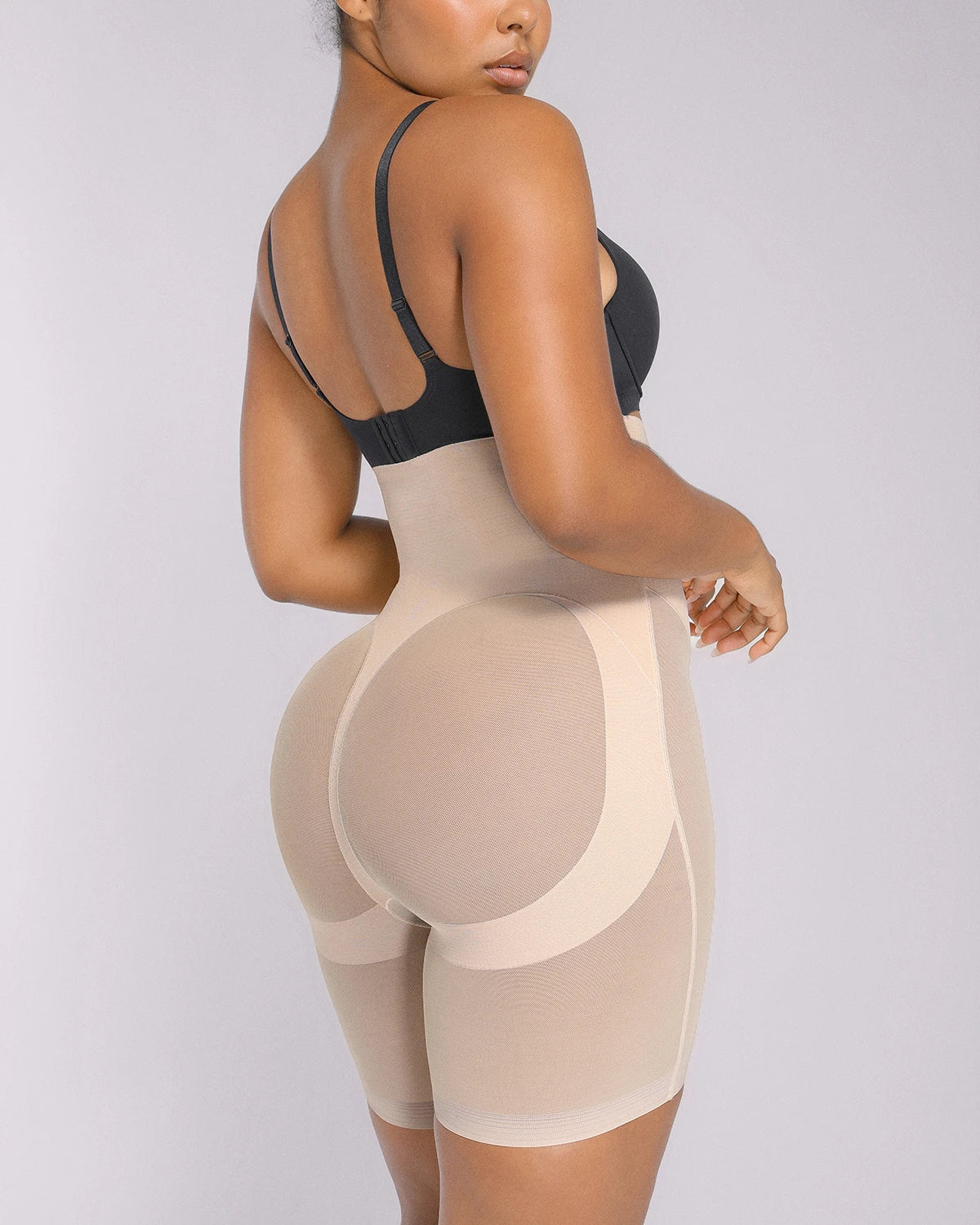 BOOT-YEAH™ MeshSmooth™ High-Waisted Mid Thigh Short + Brief