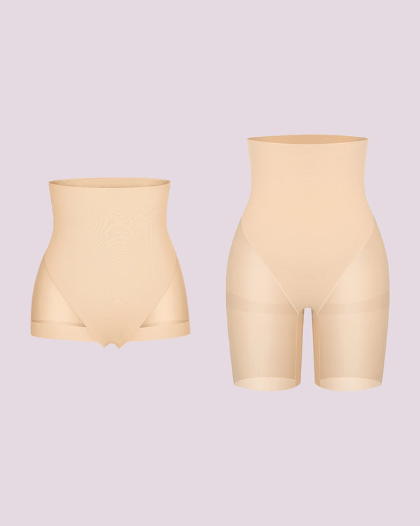 BOOT-YEAH™ MeshSmooth™ High-Waisted Mid Thigh Short + Brief