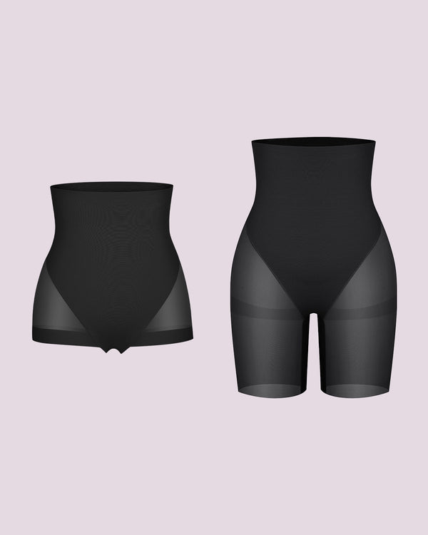 BOOT-YEAH™ MeshSmooth™ High-Waisted Mid Thigh Short + Brief