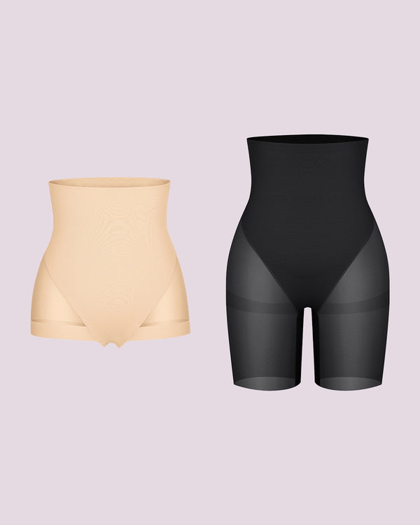 BOOT-YEAH™ MeshSmooth™ High-Waisted Mid Thigh Short + Brief