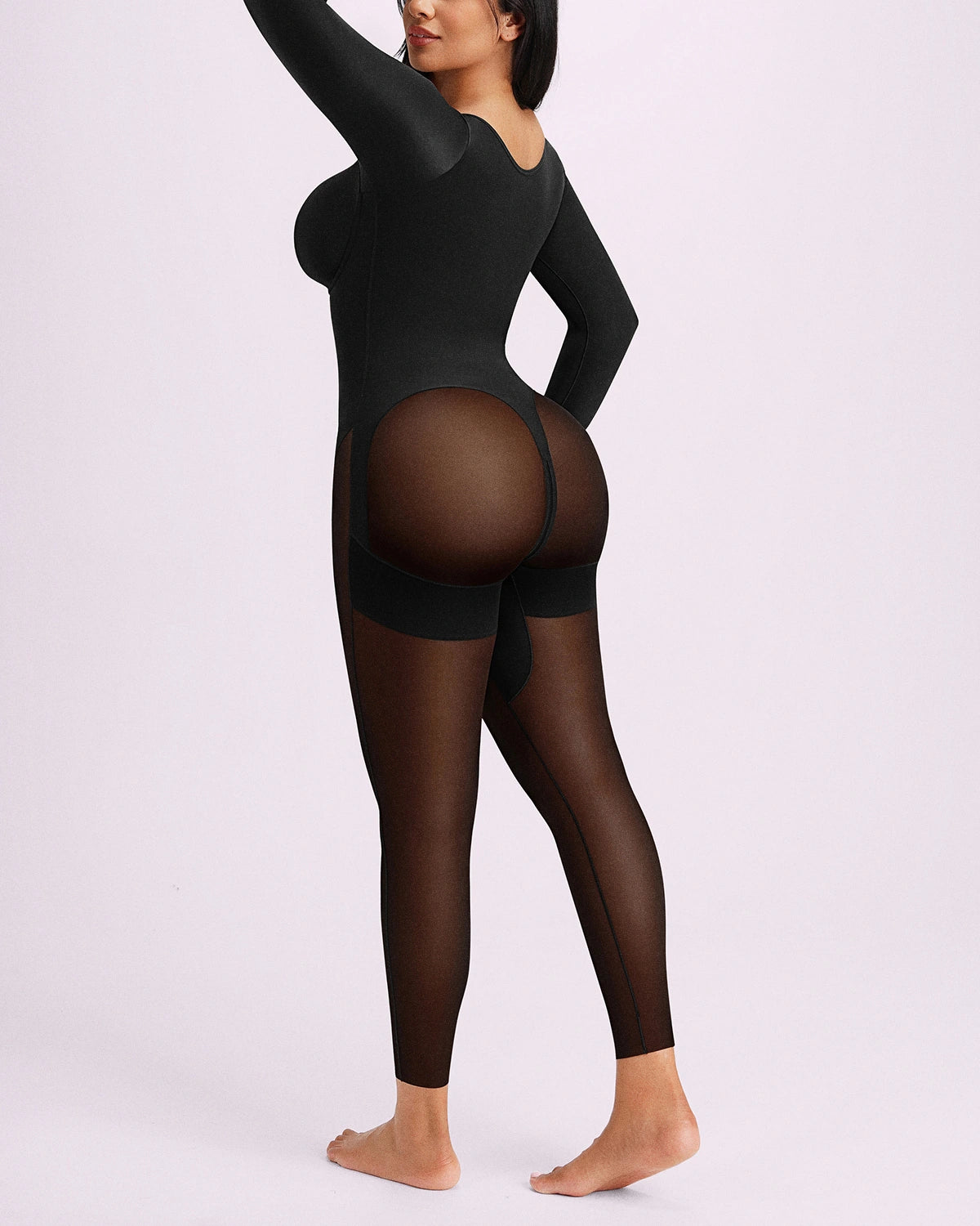 BOOT-YEAH™ Zip-Front Tummy Control Full-Length Bodysuit
