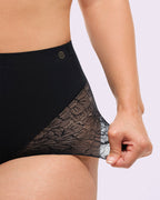 Bare Essentials MeshSmooth Mid-Waist Lace Panty