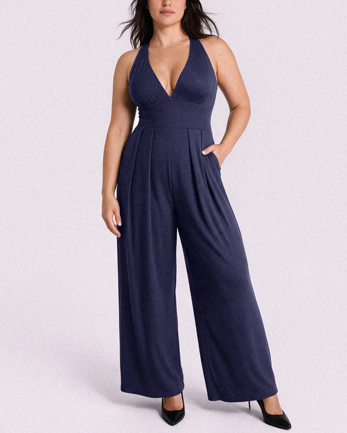 Bare Essentials™ AirSlim® Deep Plunge Built-In Shaping Jumpsuit