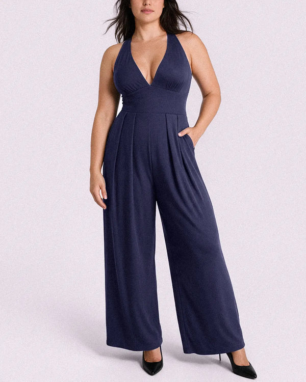 Bare Essentials™ AirSlim® Deep Plunge Built-In Shaping Jumpsuit