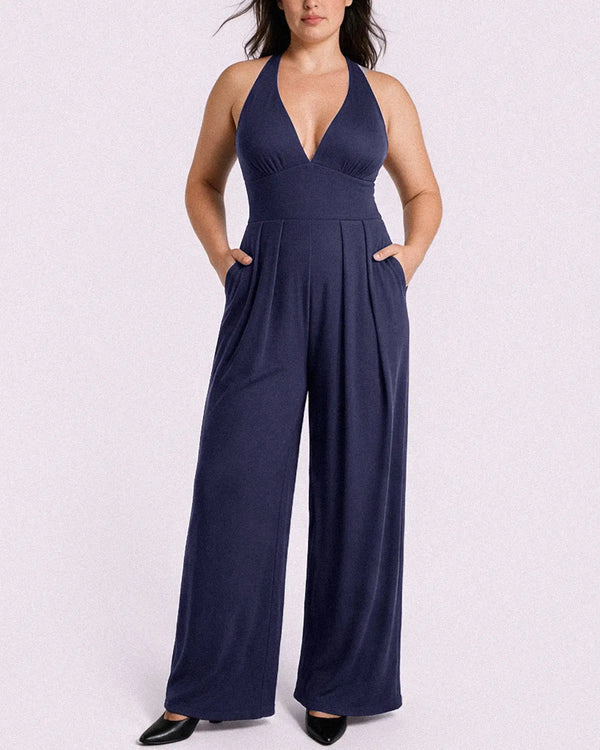 Bare Essentials™ AirSlim® Deep Plunge Built-In Shaping Jumpsuit