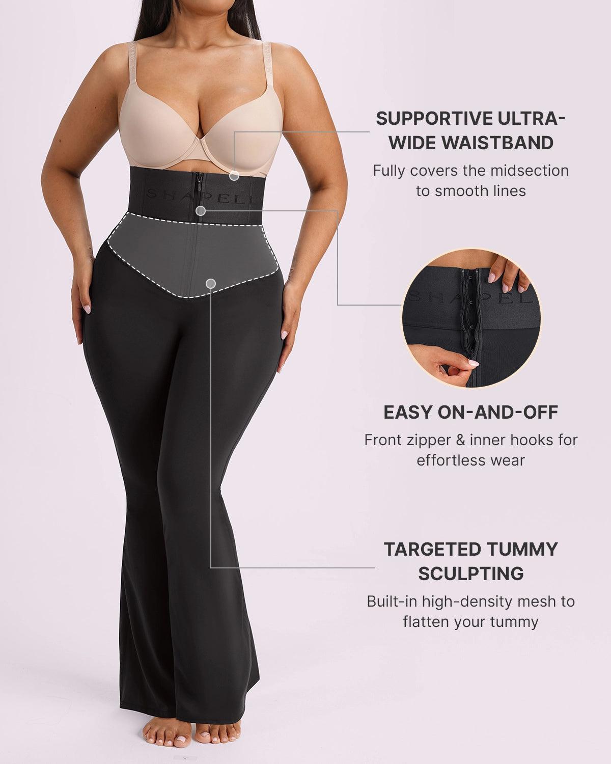 High-Waisted Tummy Control Flare Leggings