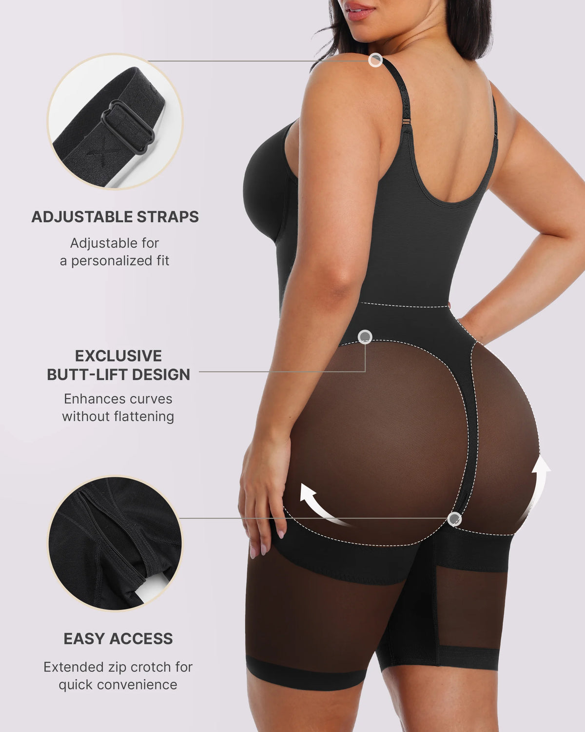 Bare Essentials™ AirSlim® Hourglass Full Body Mid Thigh Bodysuit