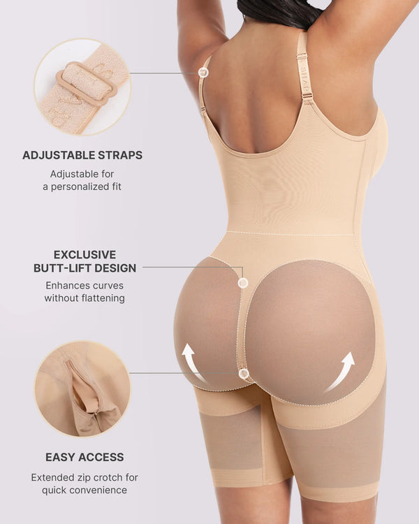 Bare Essentials™ AirSlim® Hourglass Full Body Mid Thigh Bodysuit