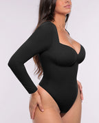 Bare Essentials™ AirSlim® Long Sleeve Thong Bodysuit