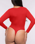 Bare Essentials™ AirSlim® Long Sleeve Thong Bodysuit