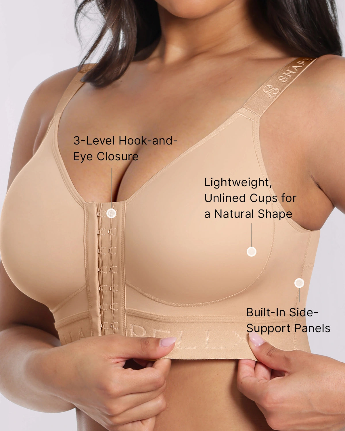Bare Essentials™ AirSlim® Unlined Wireless Front-Closure Bra
