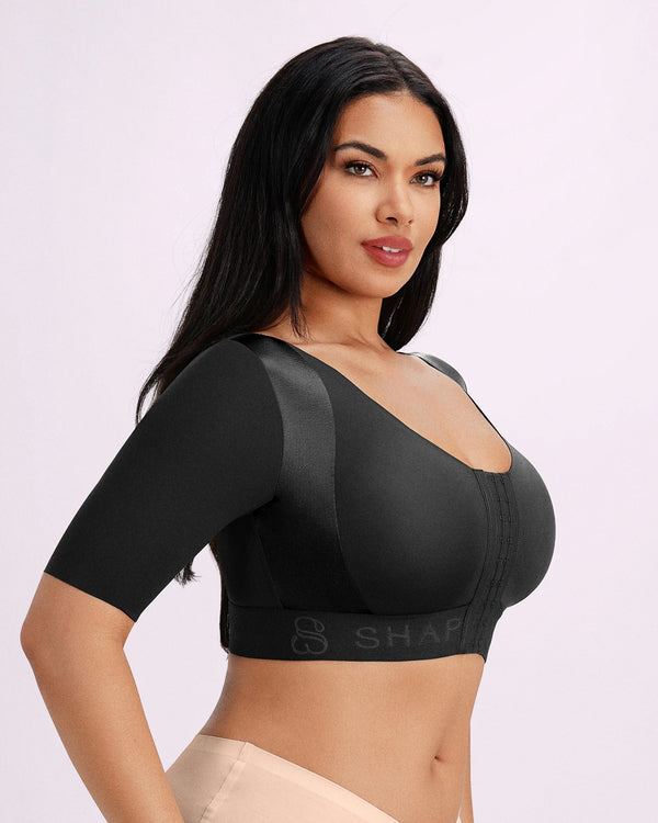 Bare Essentials™ Elbow Sleeve Back Smoothing Top