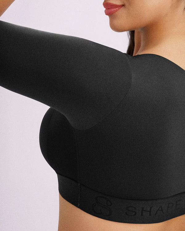 Bare Essentials™ Elbow Sleeve Back Smoothing Top