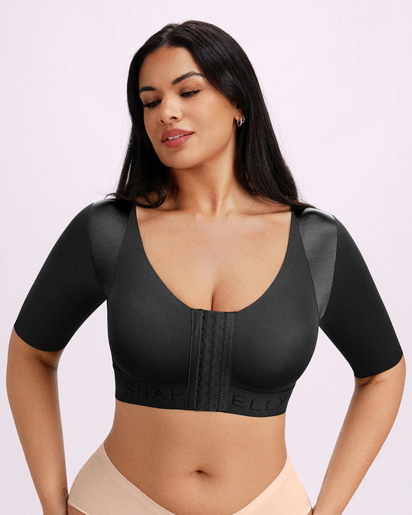 Bare Essentials™ Elbow Sleeve Back Smoothing Top