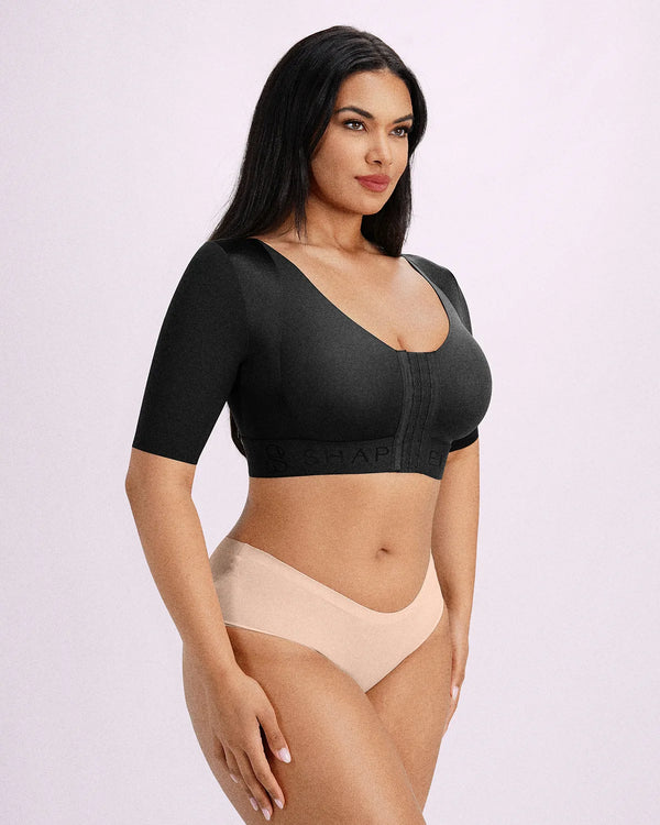 Bare Essentials™ Elbow Sleeve Back Smoothing Top