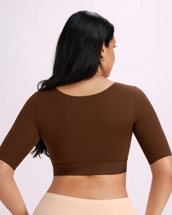 Bare Essentials™ Elbow Sleeve Back Smoothing Top