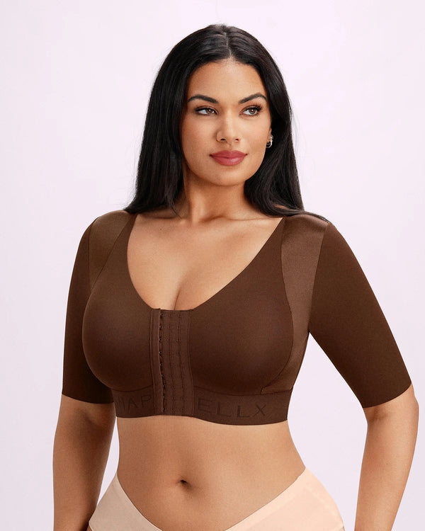 Bare Essentials™ Elbow Sleeve Back Smoothing Top