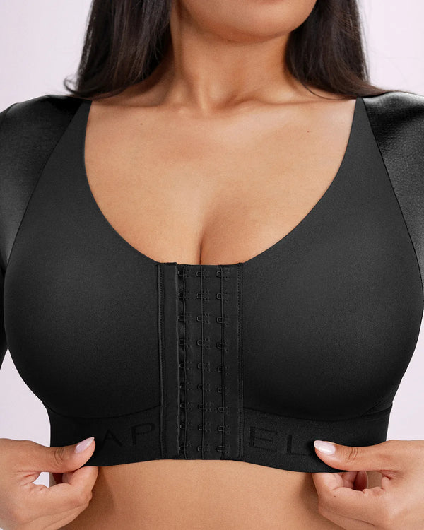 Bare Essentials™ Elbow Sleeve Back Smoothing Top