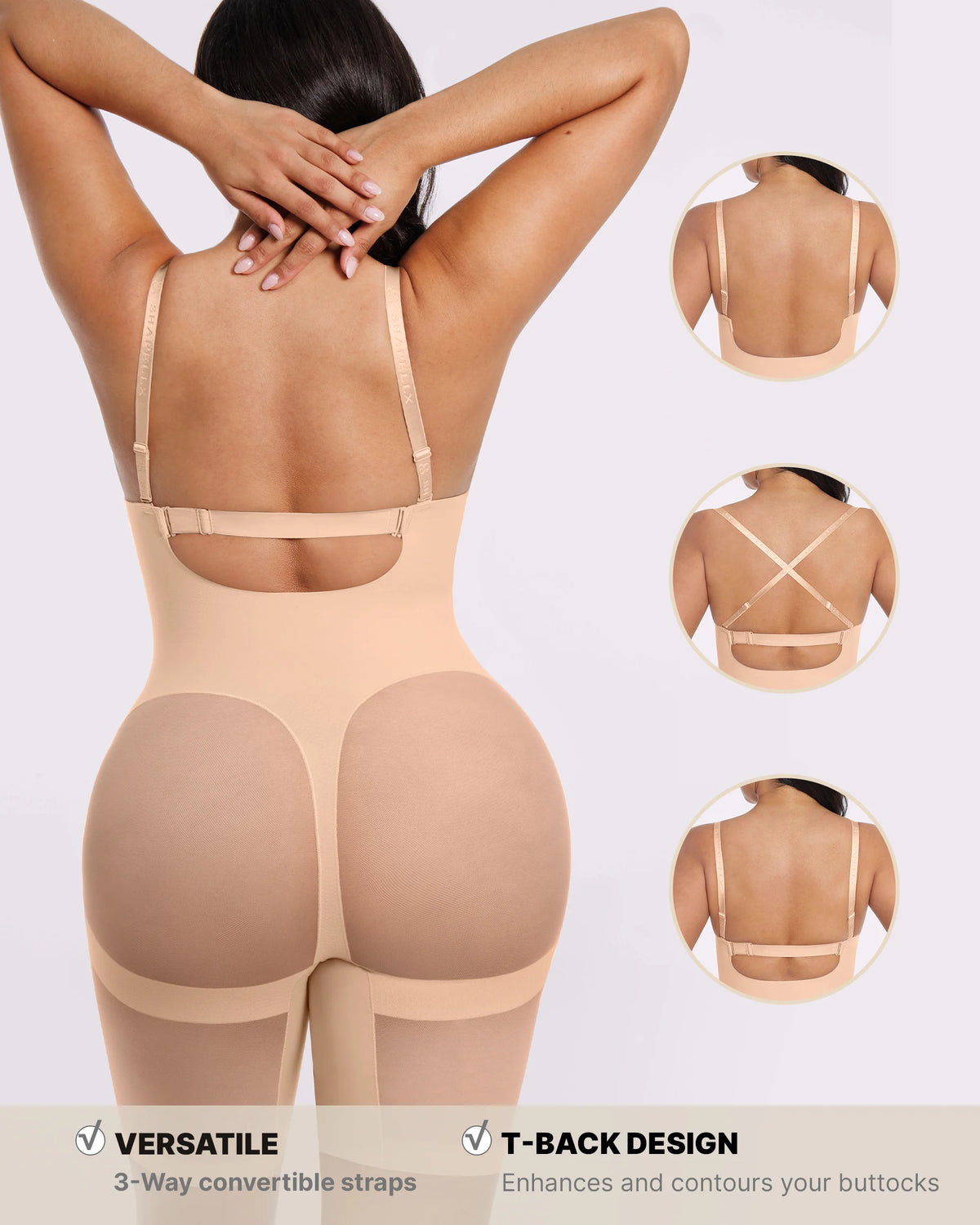 MeshSmooth™ Low Back Mid Thigh Bodysuit