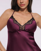 Bare Essentials™ Satin Lace Pajama Dress