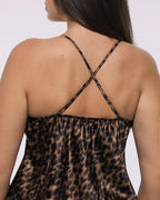 Bare Essentials™ Satin Lace Pajama Dress
