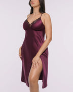 Bare Essentials™ Satin Lace Pajama Dress