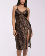 Bare Essentials™ Satin Lace Pajama Dress