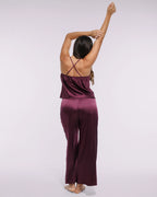 Bare Essentials™ Satin Lace Pajama Pants Set