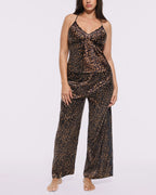 Bare Essentials™ Satin Lace Pajama Pants Set