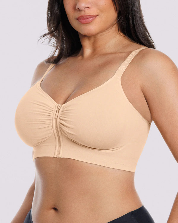 Bare Essentials™ Skin Flow™ Front-Zipper Wireless Bra