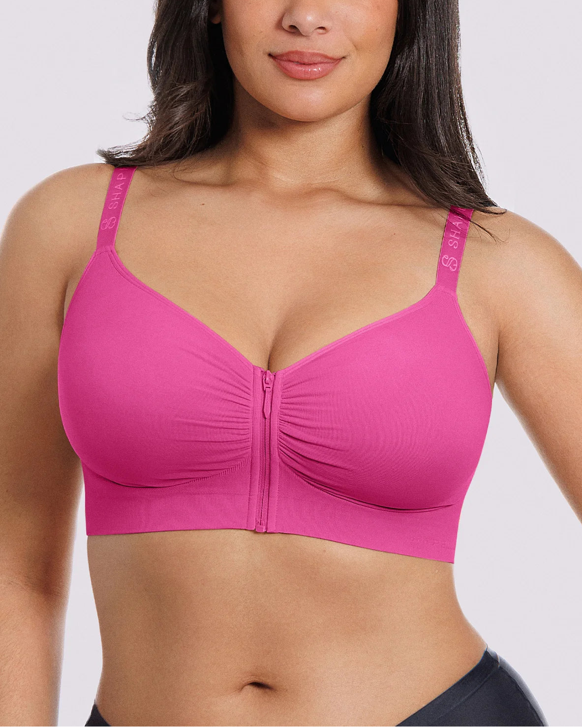 Bare Essentials™ Skin Flow™ Front-Zipper Wireless Bra