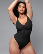 Bare Essentials™ Skin Flow™ Zipper Front Thong Bodysuit