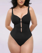 Bare Essentials™ Skin Flow™ Zipper Front Thong Bodysuit