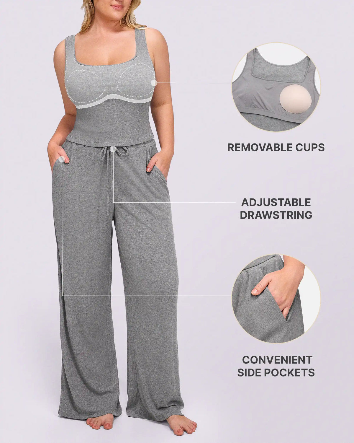 Bare Essentials™ Soft Modal Rib Pants Set