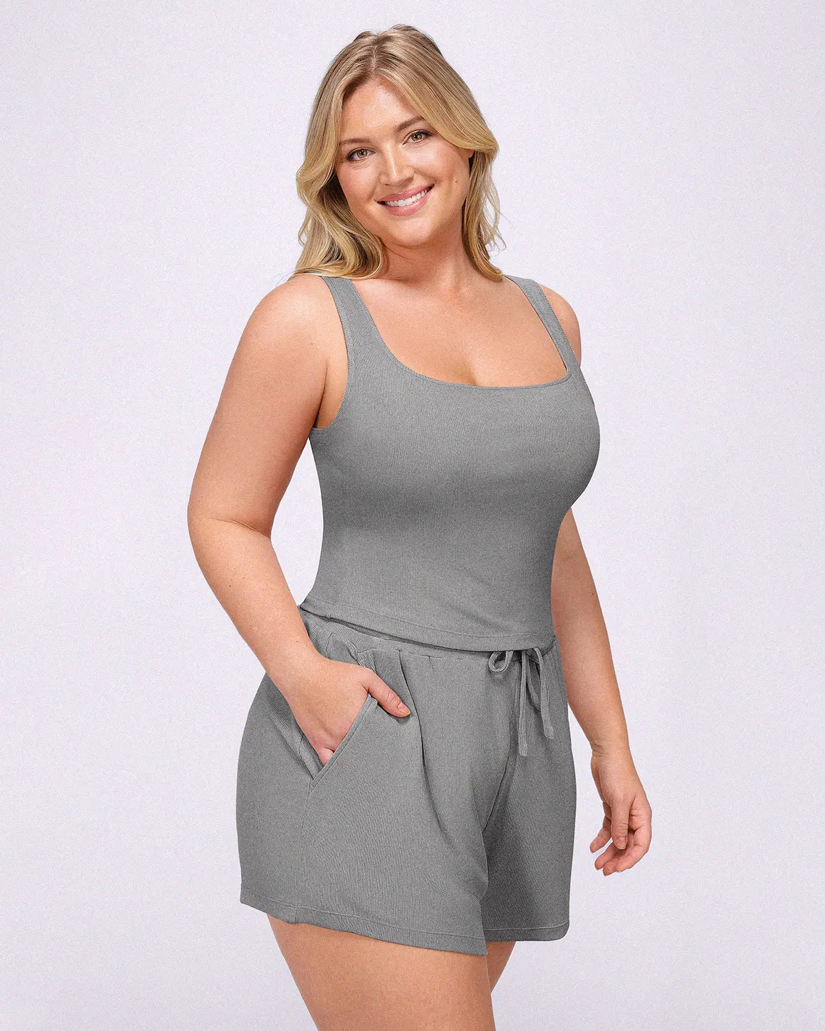 Shop Bare Essentials™ Soft Modal Rib Shorts Set | SHAPELLX