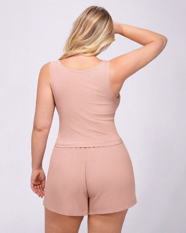 Bare Essentials™ Soft Modal Rib Shorts Set