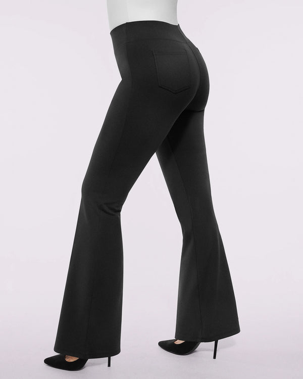 Bare Essentials AirSlim Back Pocket Flare Work Pant | Shapellx Petite / Greige / M Bare Essentials AirSlim Back Pocket Flare Work Pant | Shapellx Petite / Greige / M