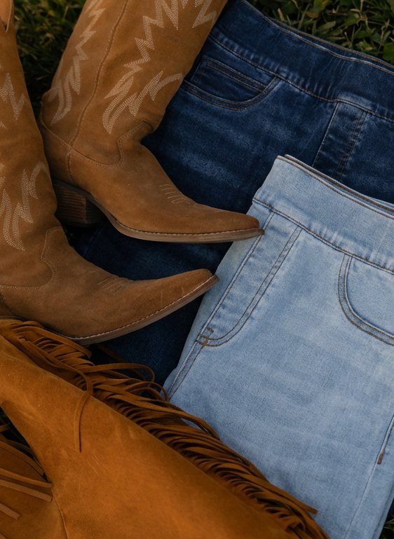 High-Waisted Padded Hip Flare Jeans
