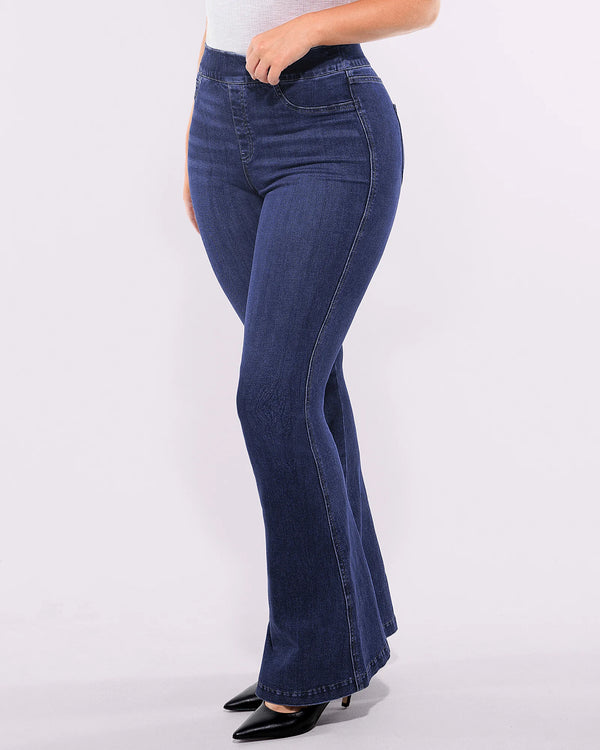 Bare Essentials™ AirSlim® High-Waisted Padded Hip Flare Jeans