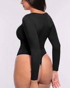 Bare Essentials™ AirSlim® Long Sleeve Thong Bodysuit