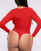 Bare Essentials™ AirSlim® Long Sleeve Thong Bodysuit