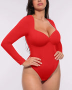 Bare Essentials™ AirSlim® Long Sleeve Thong Bodysuit