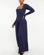 Bare Essentials™ AirSlim® Square Neckline Built-In Shaping Jumpsuit