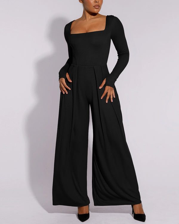 Bare Essentials™ AirSlim® Square Neckline Built-In Shaping Jumpsuit
