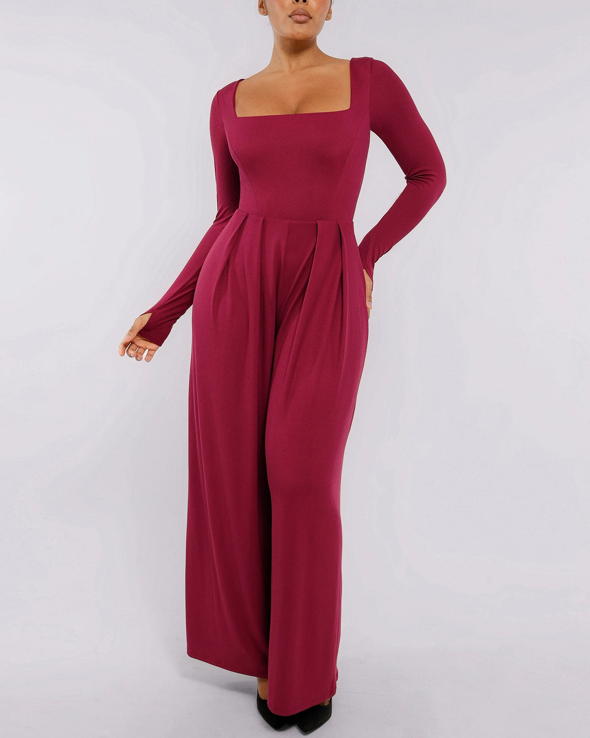 Bare Essentials™ AirSlim® Square Neckline Built-In Shaping Jumpsuit