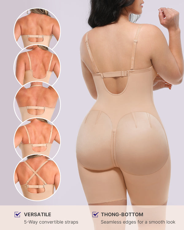 Bare Essentials AirSlim® Strapless Mid Thigh Bodysuit