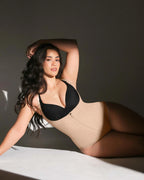 Bare Essentials™ AirSlim® Zipper Front Open Bust Brief Bodysuit