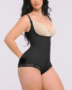 Bare Essentials™ AirSlim® Zipper Front Open Bust Brief Bodysuit