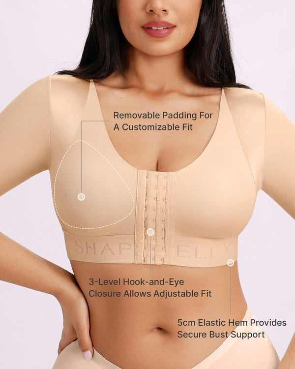 Bare Essentials™ Elbow Sleeve Back Smoothing Top