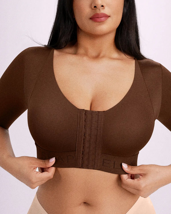 Bare Essentials™ Elbow Sleeve Back Smoothing Top